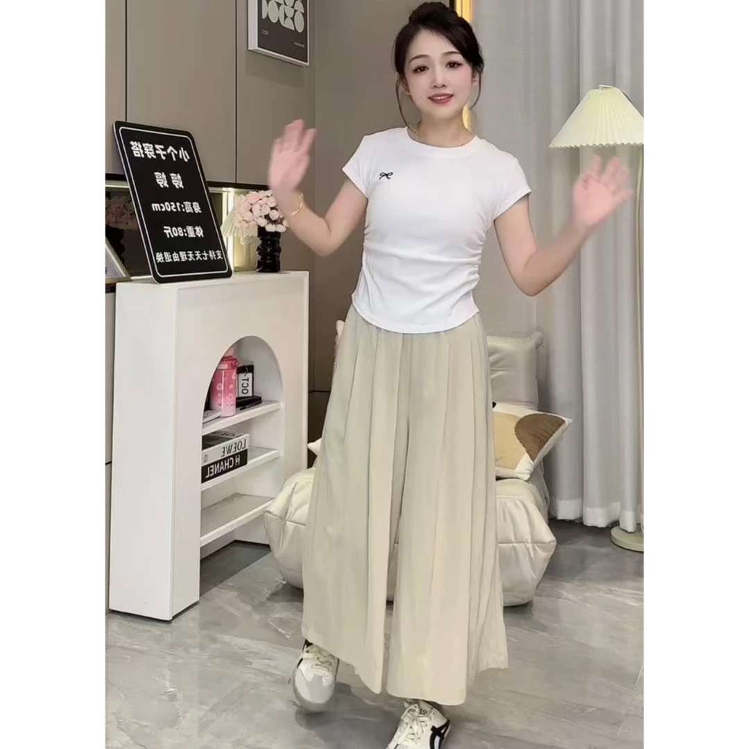 【婷婷家】小个子夏季软棉肌理感冰丝裤裙#505
