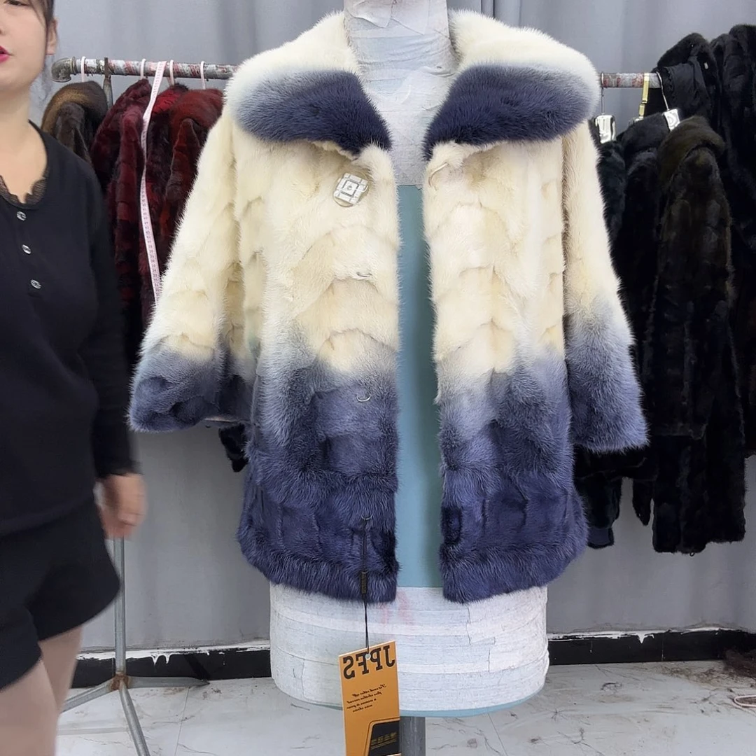 水貂拼貂真皮真毛