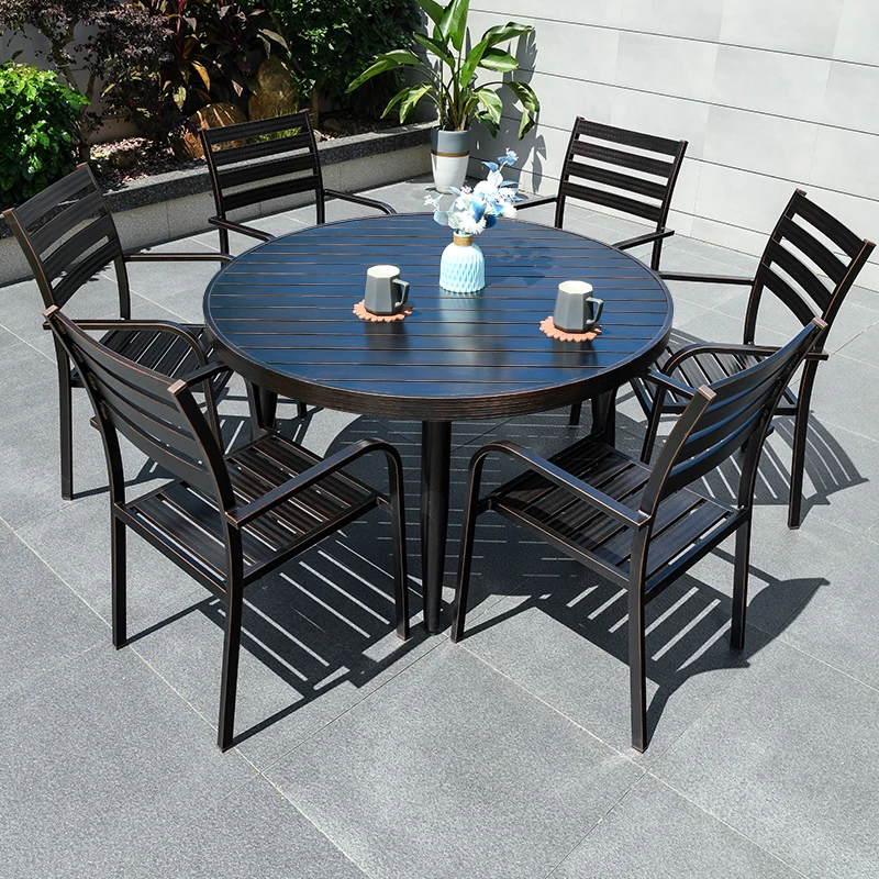 【远茂品牌】庭院桌椅别墅轻奢全铝合金室外茶桌花园户外休闲桌椅