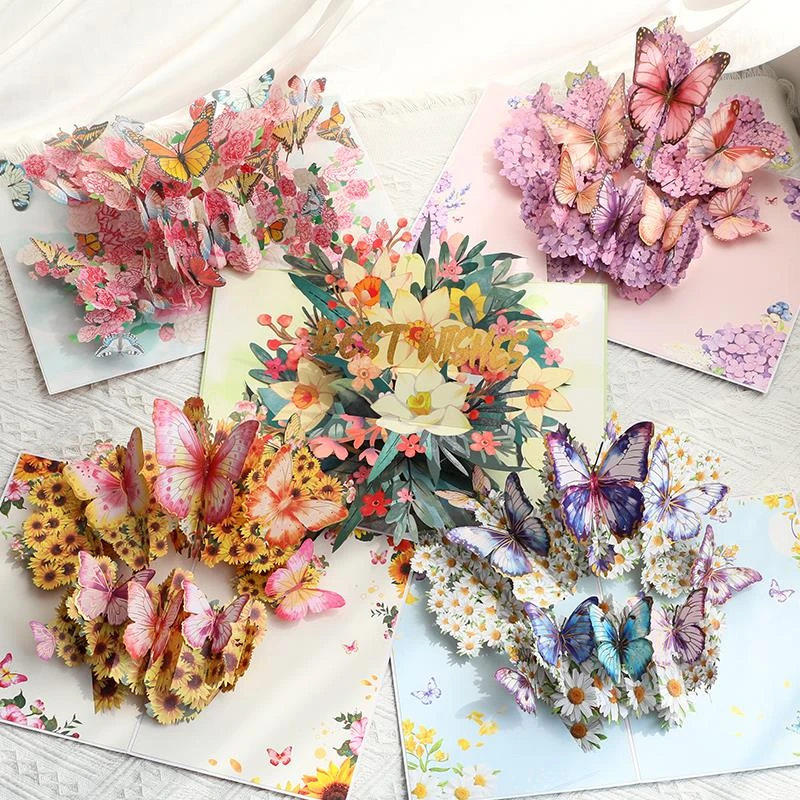 教师节贺卡学生送老师2025新款祝福礼物花束造型手工立体3d小卡片