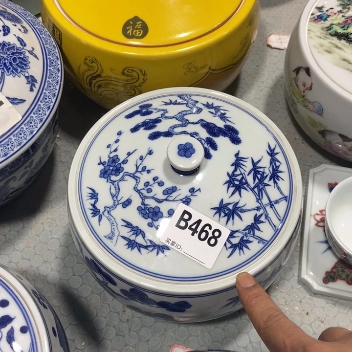 瓷片景德镇陶瓷罐一个