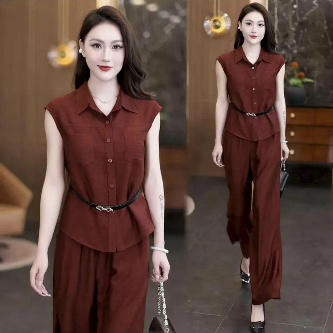 2530夏季新款时尚复古新中式套装连衣裙洋气气质显瘦百搭减龄