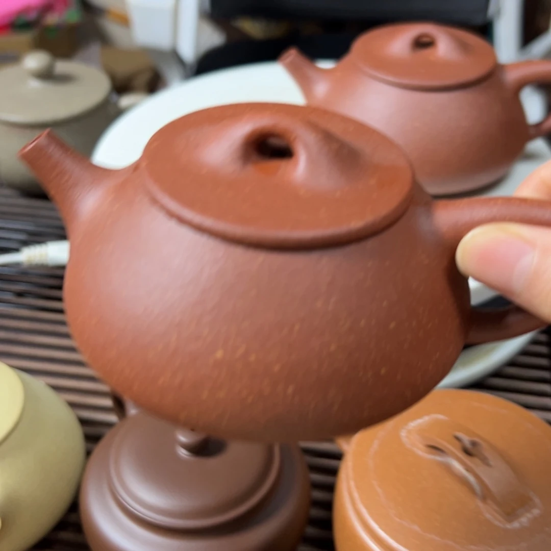 茶壶紫砂红将破石瓢180