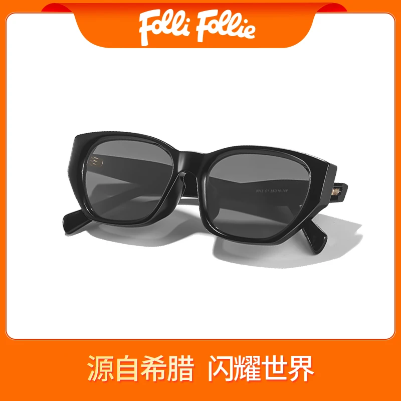 follifollie太阳镜百搭时尚大框墨镜遮阳男女同款潮流9013