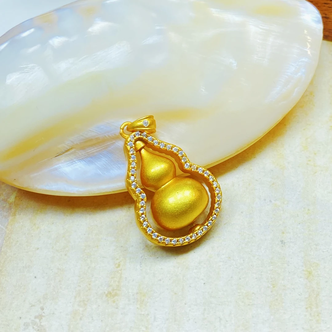 K0501黄色葫芦大中小可转吊坠多样性发货46870