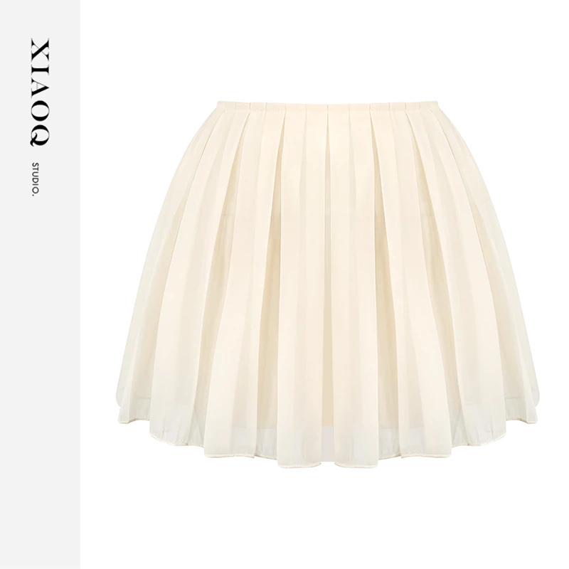 【小Q家】20486纯欲风气质百褶半身裙