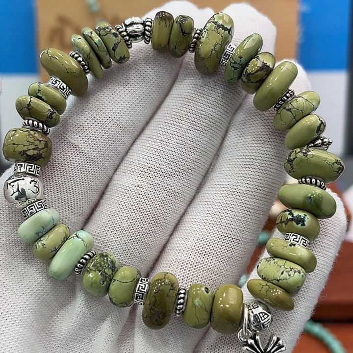 绿松石银S925镶嵌珠宝奇石