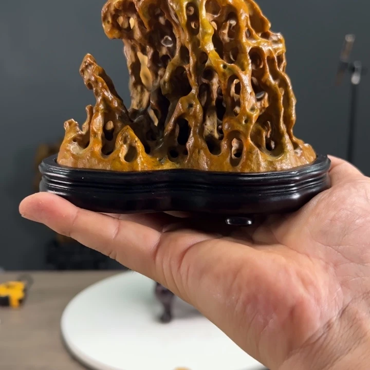 竹***蛉石材精品太湖石小香炉