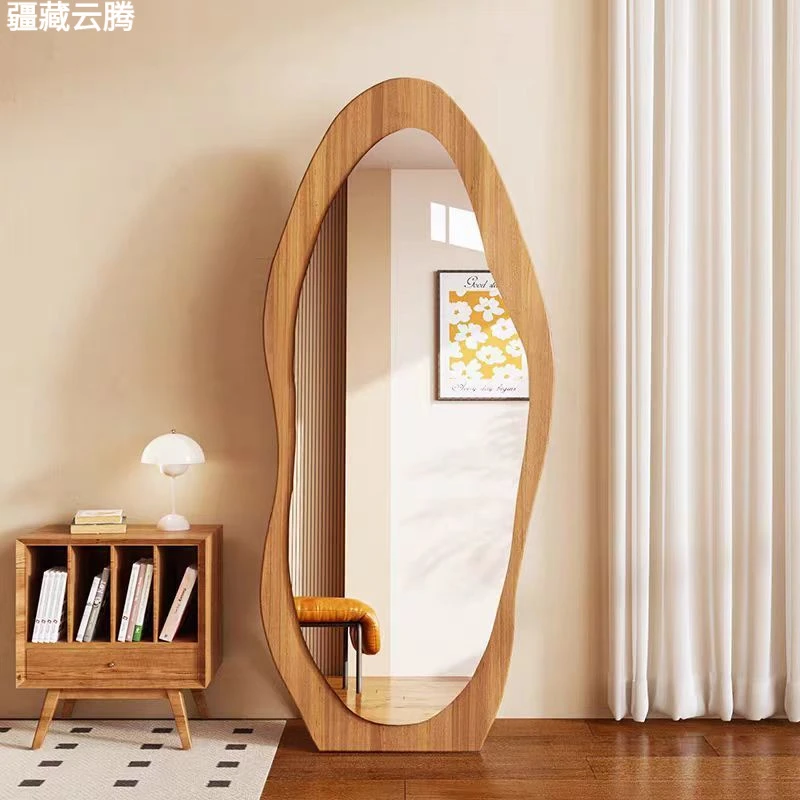 新疆西藏包网红民宿全身镜高级落地穿衣镜异形客厅衣帽间镜子复