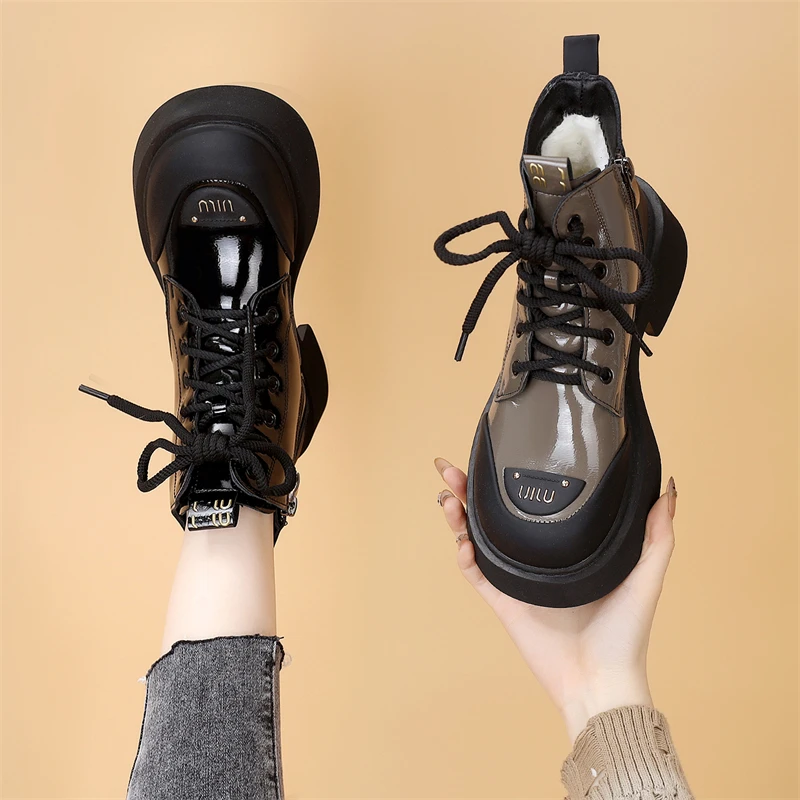 欧货厚底马丁靴女2025新款秋冬英伦风爆款炸街瘦瘦加绒短靴大码41