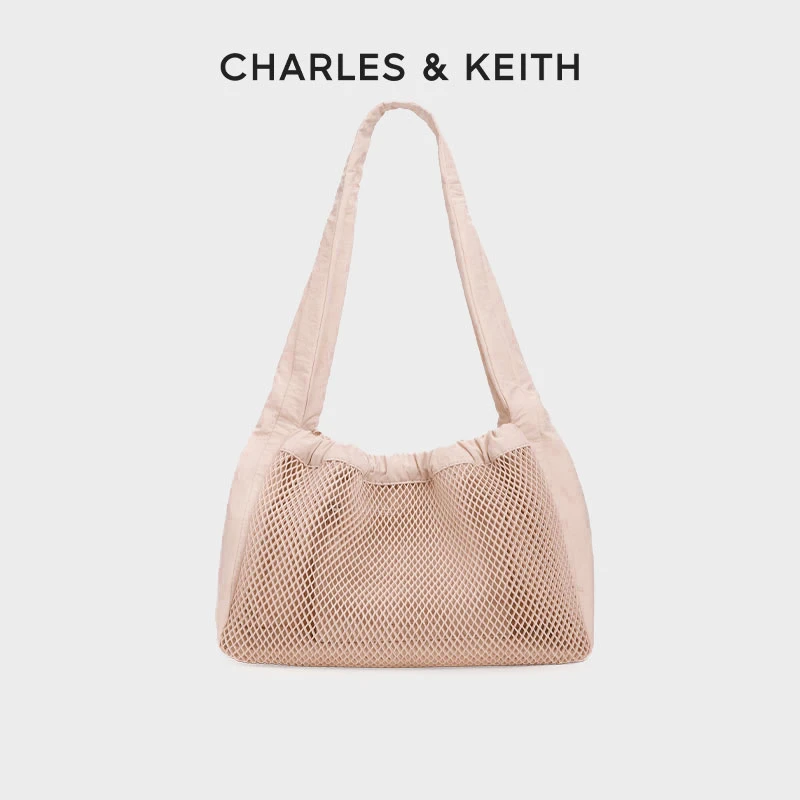 CHARLES & KEITH【商场同款】镂空尼龙单肩腋下托特包20151391