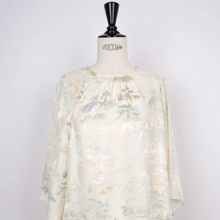 【明月】杭锦工艺桑蚕丝新中式上衣CD2167512