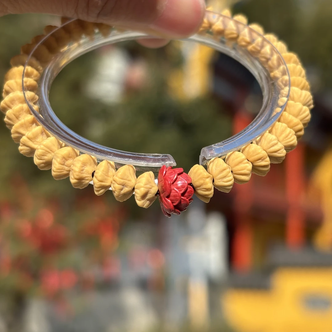 九华山直邮 金叶莲花菩提单圈 莲花