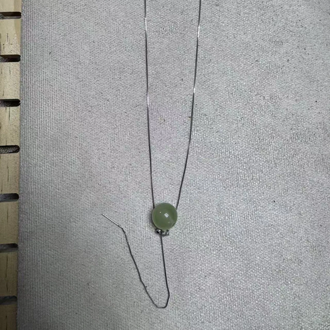 纯天然岫玉转运珠925银链多样性随机发一