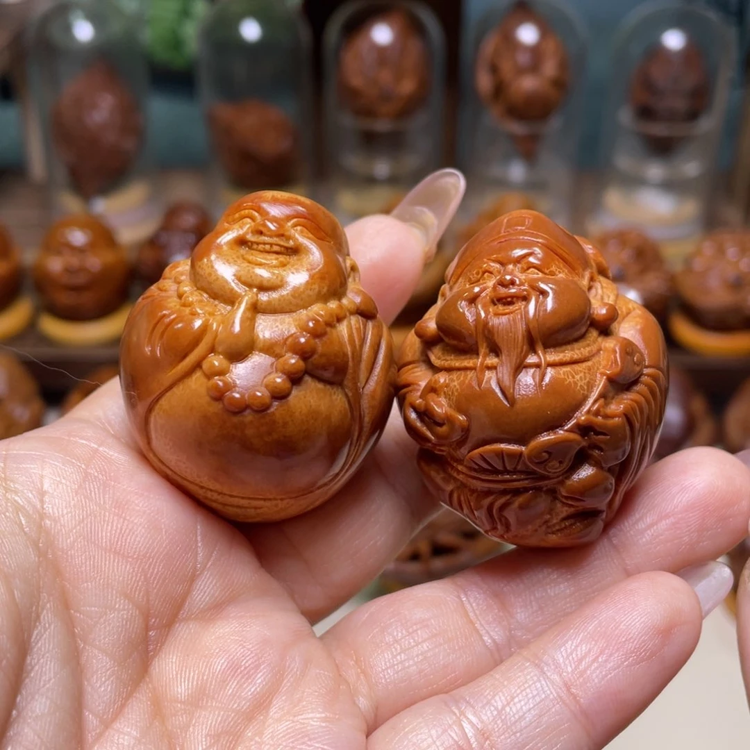 橄榄核吊坠财迷一对