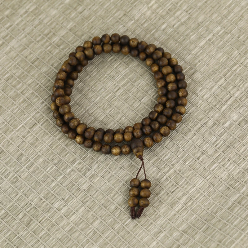 【于同学】【国香】奇楠8mm圆珠多圈沉香手串约24g约8mm M250321-07