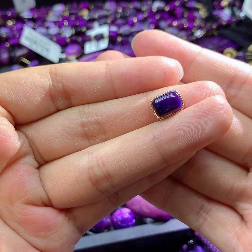 【闪购商品】苏纪石（舒俱来）银S925镀金镶嵌吊坠