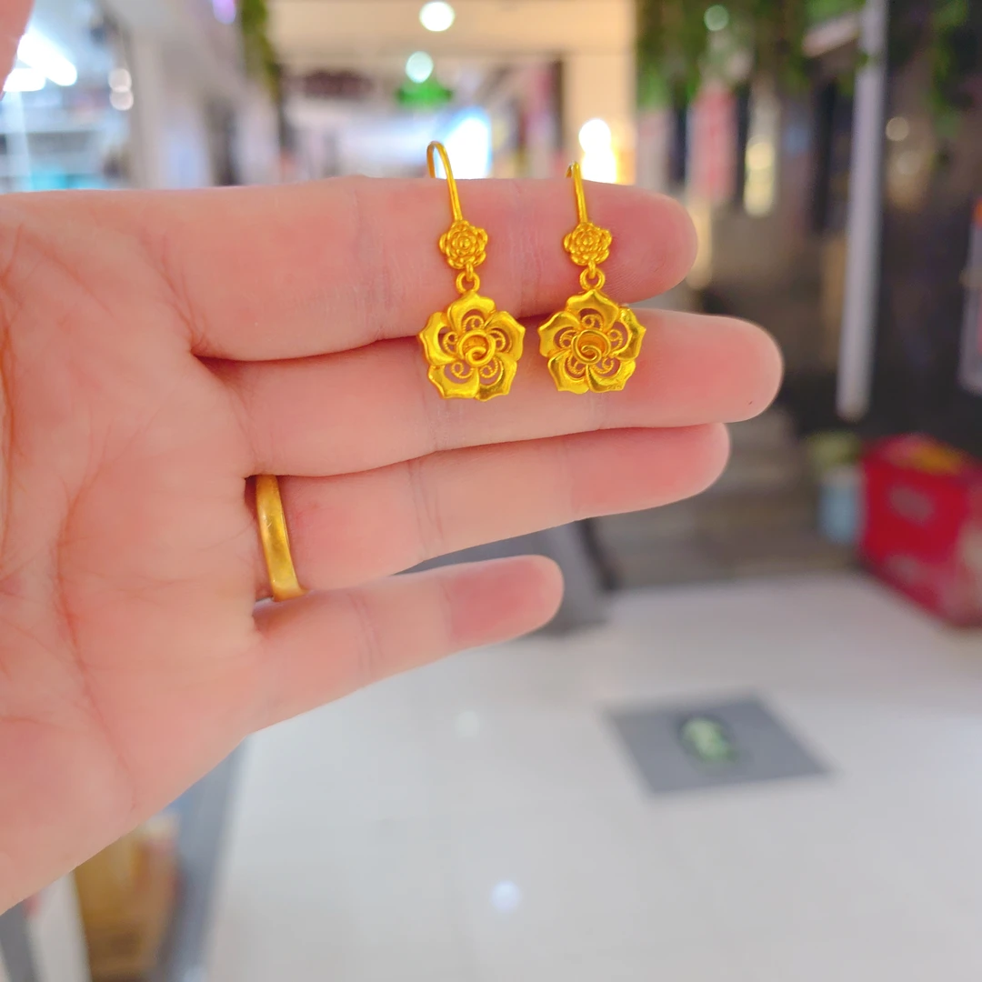 铜合金耳饰 民族风爱心铃铛女金色耳环耳钩耳饰مەڭگۈ ئۆزگەرمەيدۇ