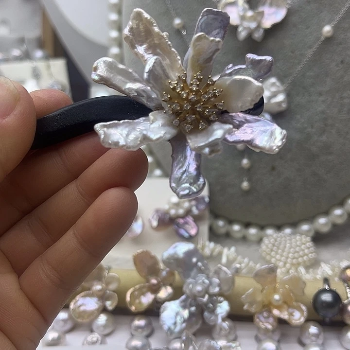 淡水珍珠戒指银S925镶嵌