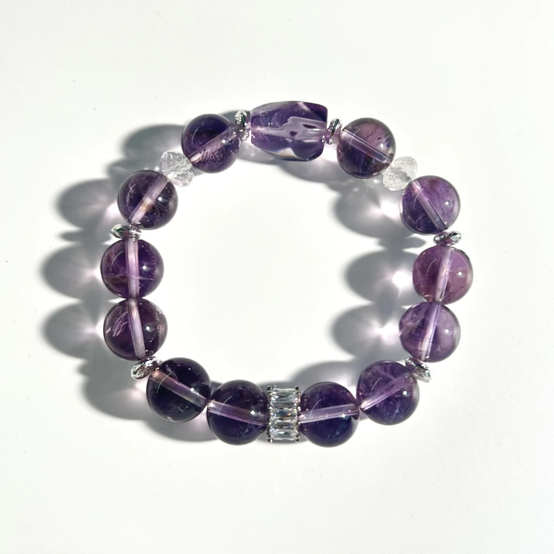 【悦己】玖喜睿珠-紫水晶天然水晶手链多样性发一