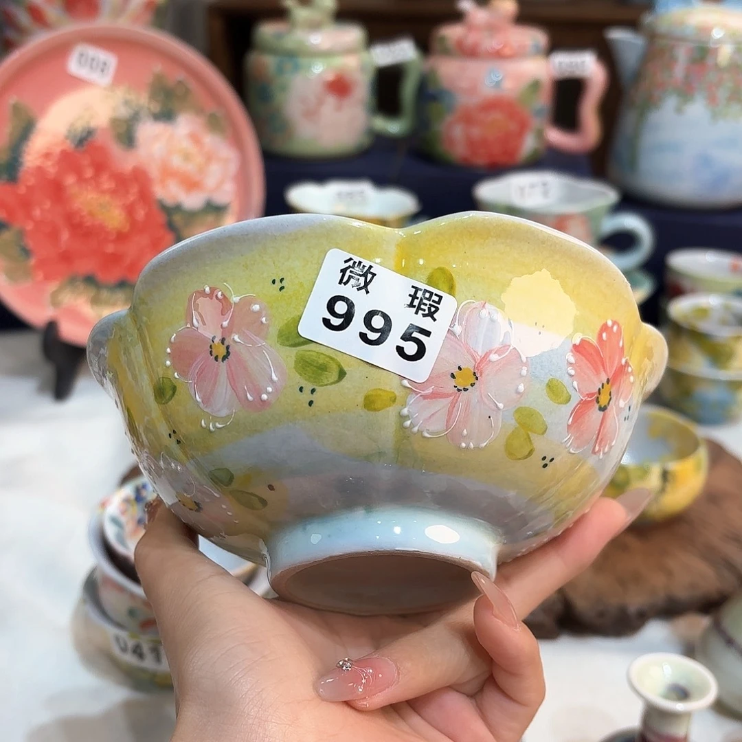 喳***喳景德镇手绘高温釉下彩陶瓷茶具