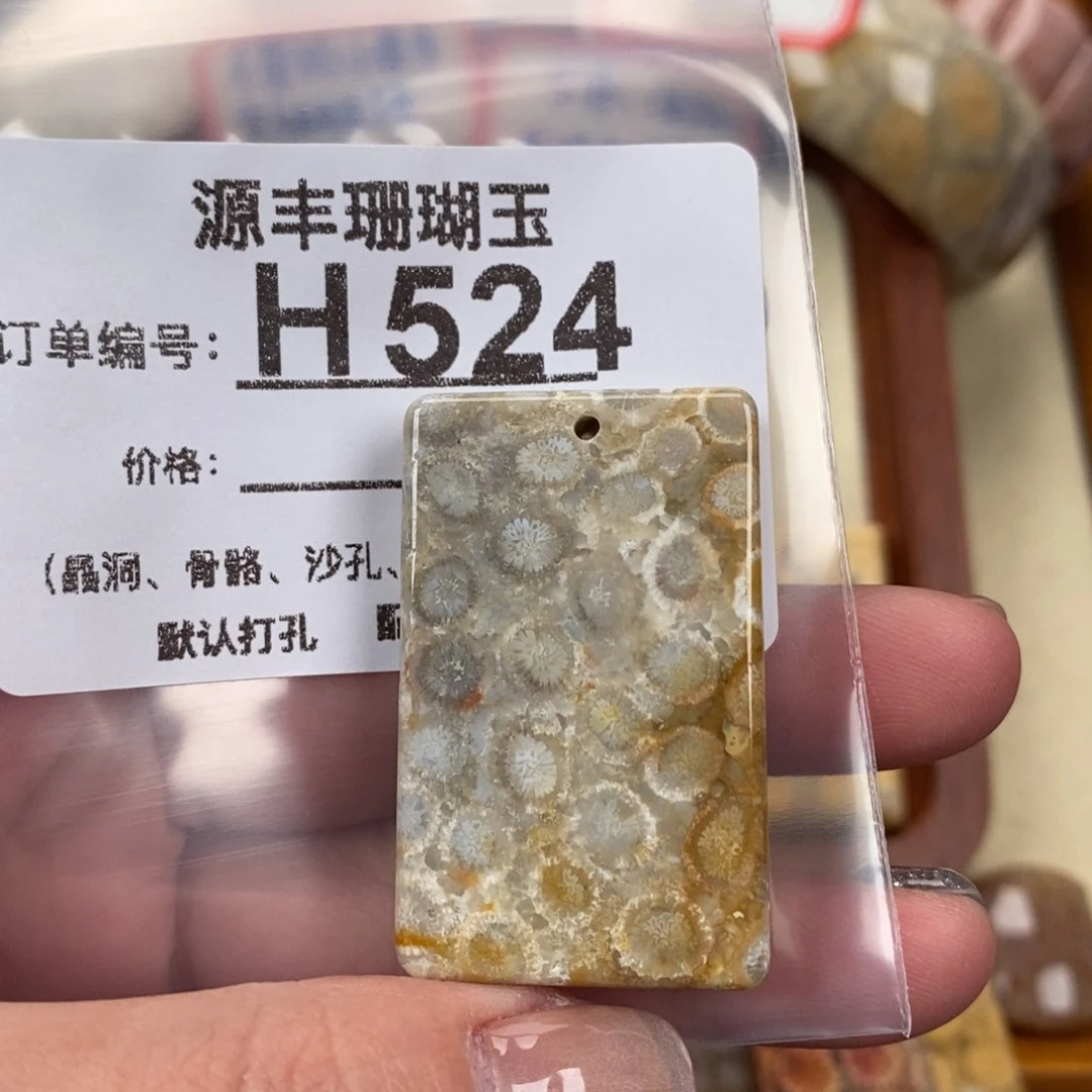 硅化玉颈饰未镶嵌石*