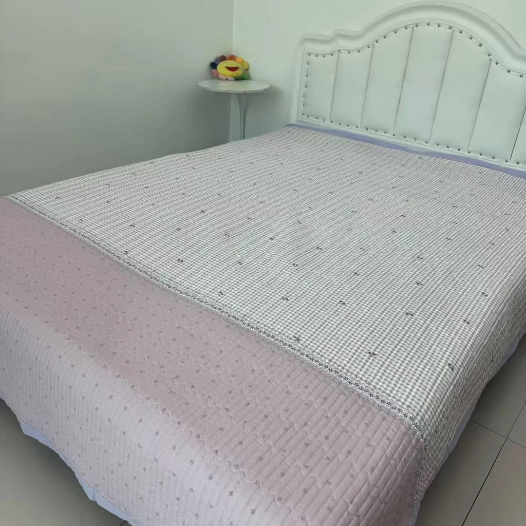 新款2025床盖四季通用三层夹棉不跑床透气亲肤可机洗手洗不变形