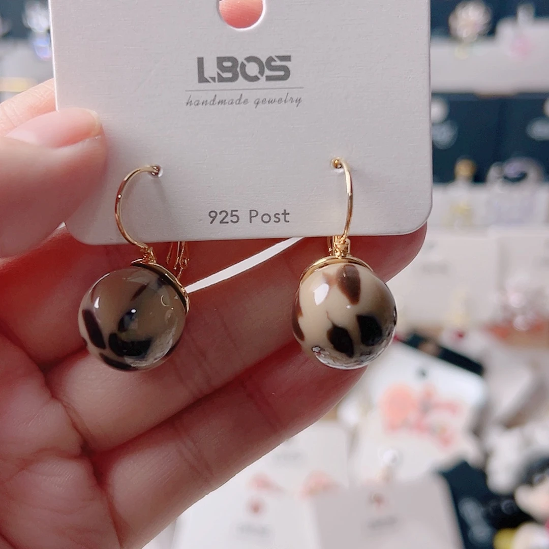 明****琉璃纯铜合金耳环的