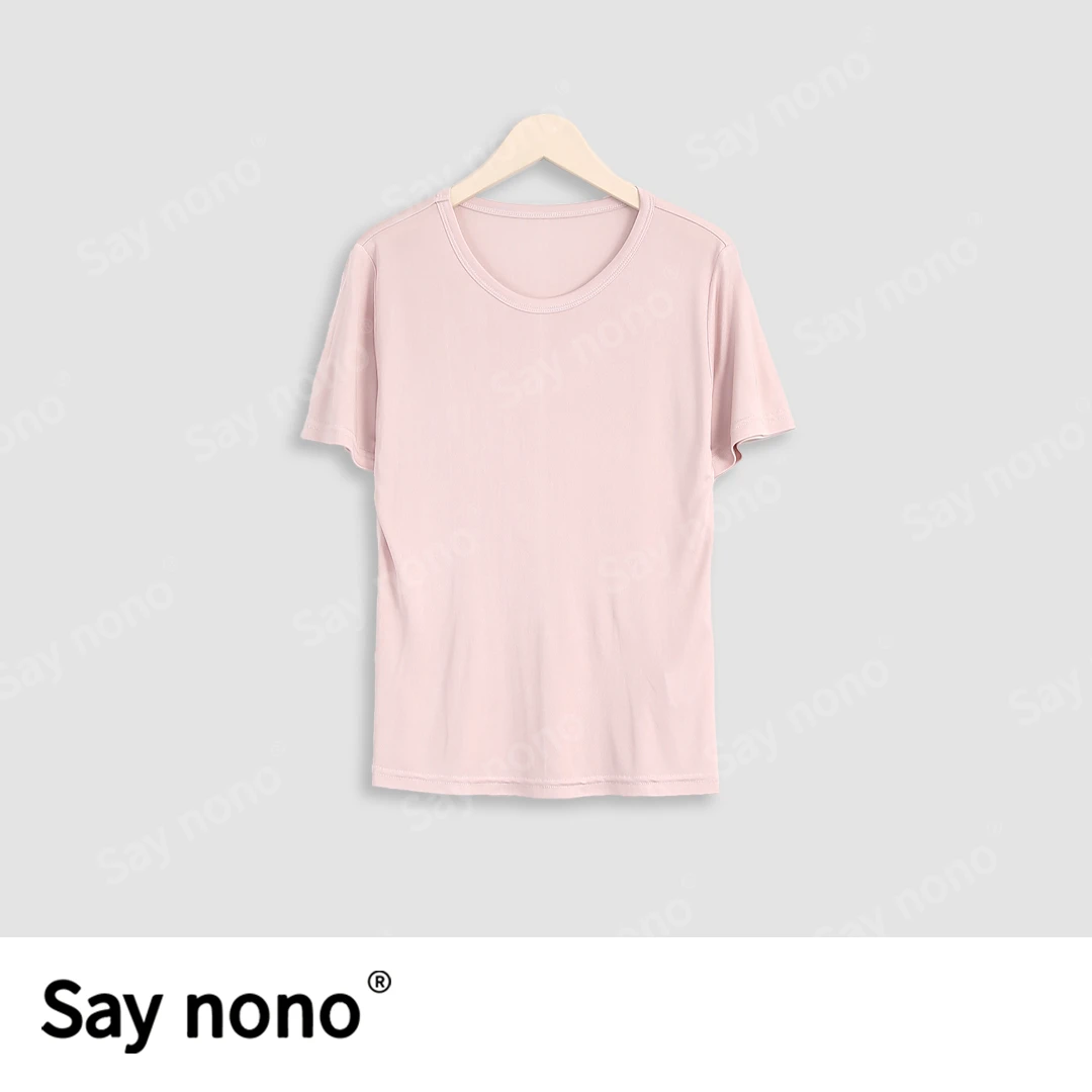 懒猫nono│Saynono 100桑蚕丝短袖T恤/XXTG03S355