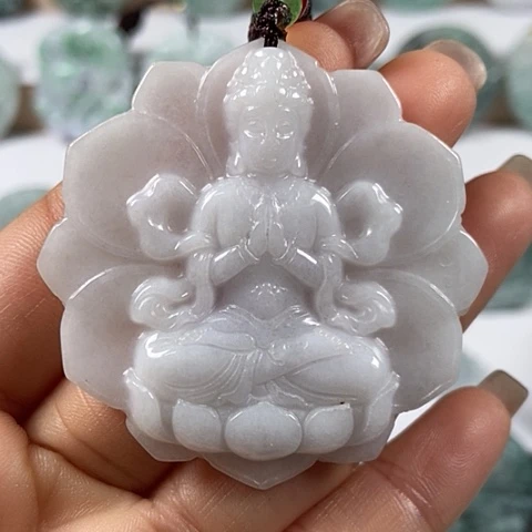翡翠颈饰未镶嵌观音福利
