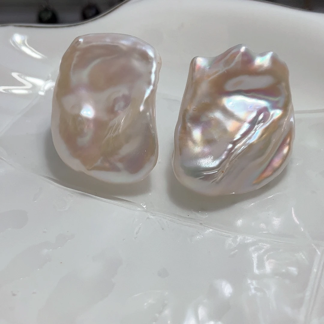 淡水珍珠耳饰银S925镶嵌