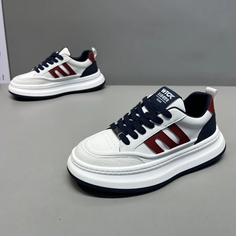 秋季新款厚底小白鞋轻奢韩版网红爆款休闲鞋青春潮流时尚舒适男鞋