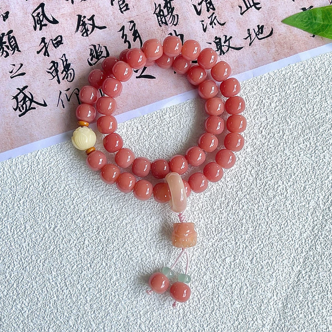 （含证书）【桃花莲莲】步步生莲菩提根多宝手串女文玩佛珠