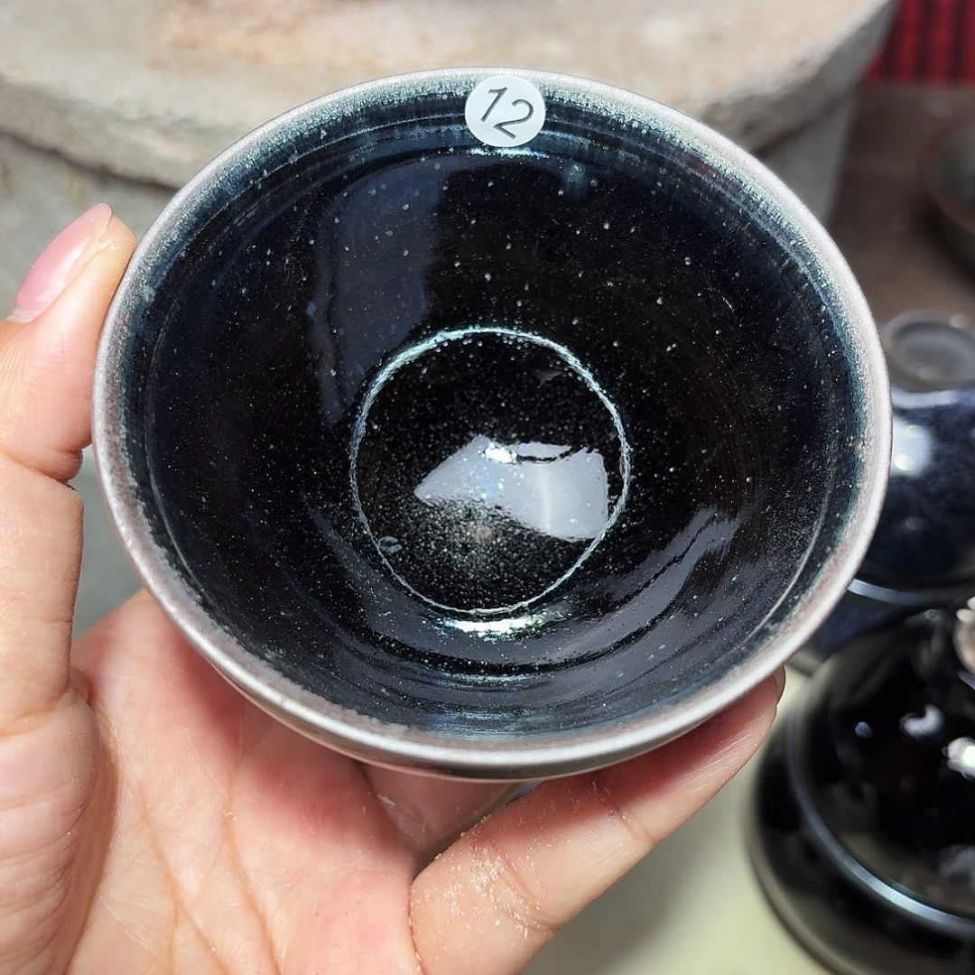 茶盏义兴龙窑建盏12落灰烧