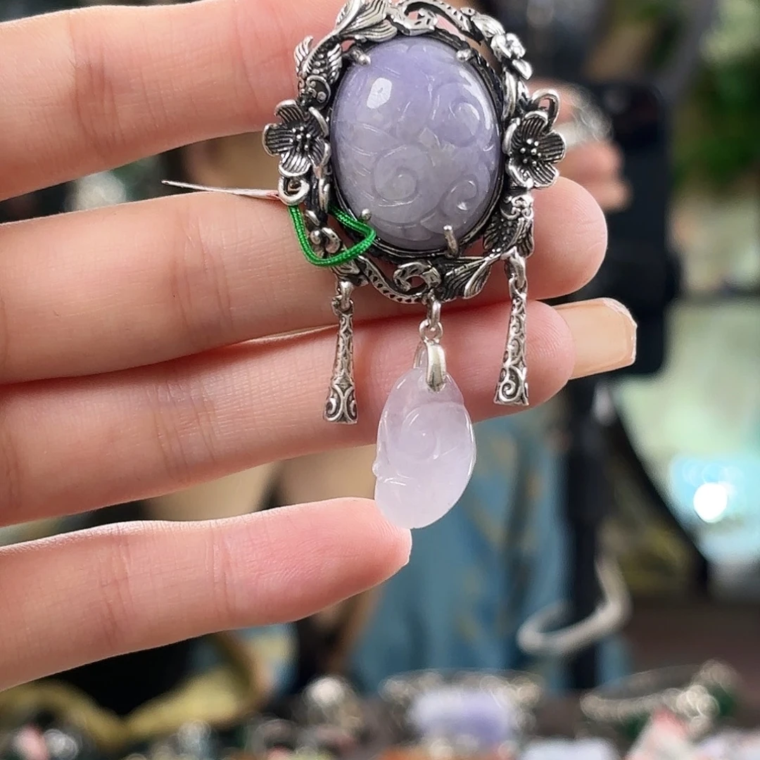 翡翠银S925镶嵌戒指翡翠