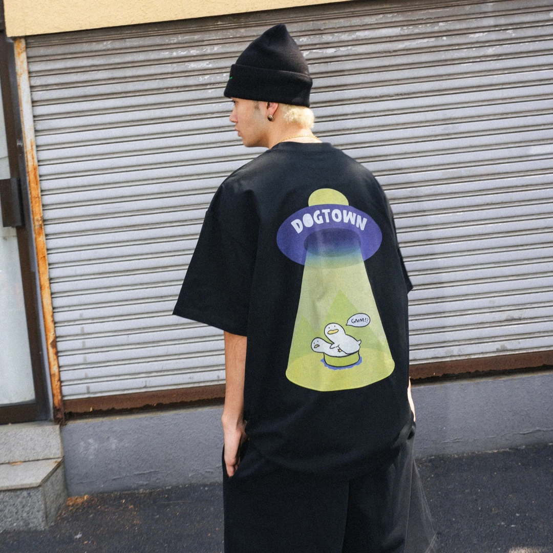 DOGTOWN 25SS UFO光环光束GNM鸭子印花LOGO短袖TEE短袖T恤