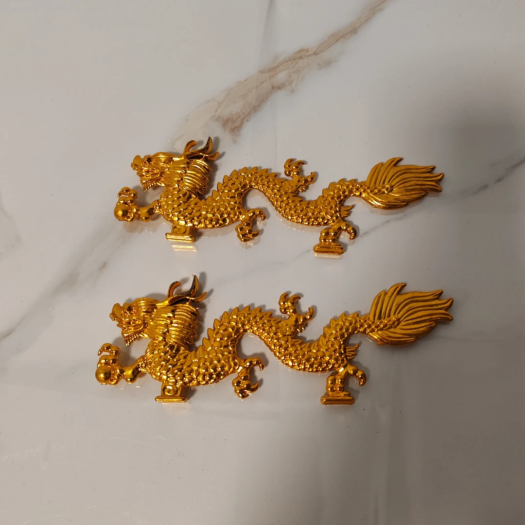 大号立体双面金色塑料金龙糖塔装饰材料