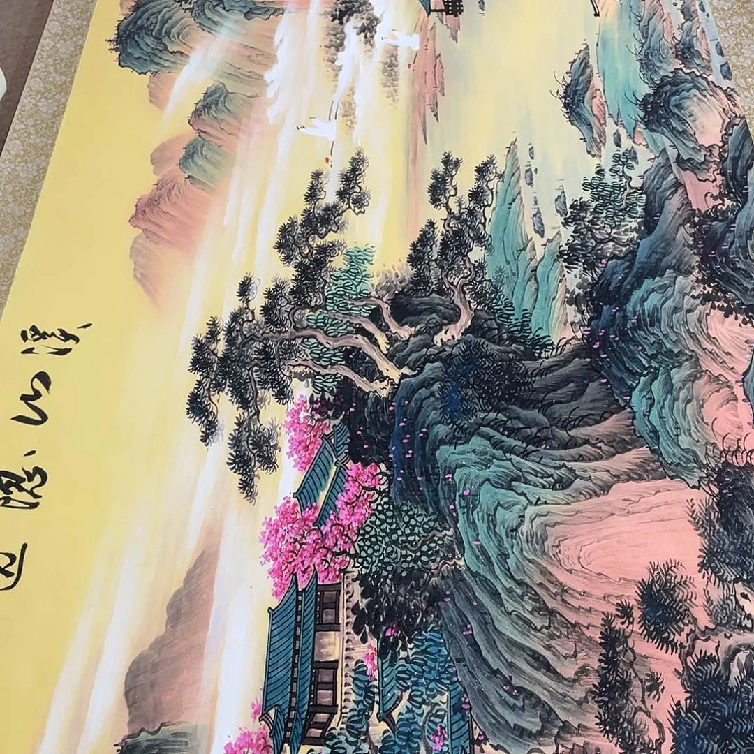 飞***鸽国画老师手笔手绘作品y