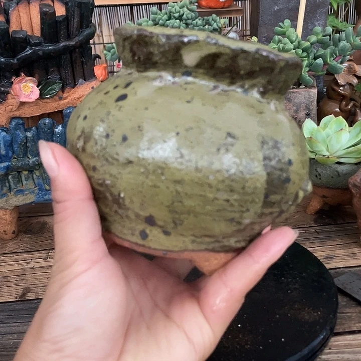 手工粗陶高温花盆
