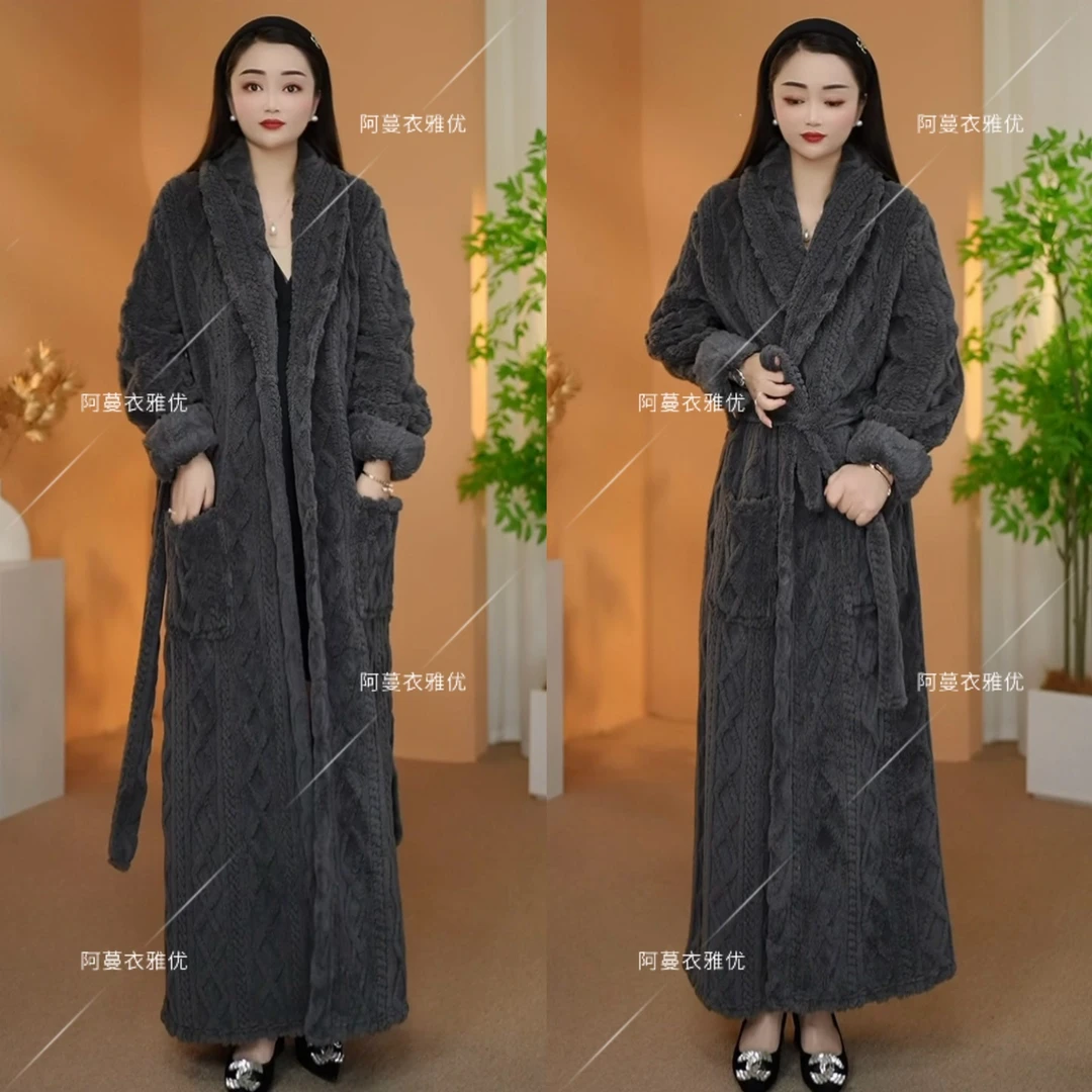 【衣雅严选】8055-2516#升级版加长加大加厚男女同款浴袍睡衣