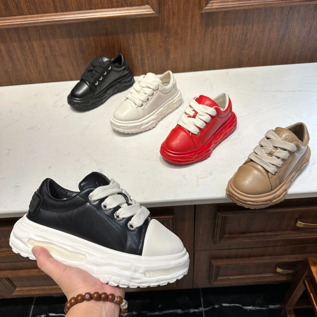 男鞋秋冬新款皮面男士厚底增高轻奢潮流时尚运动休闲男款系带潮鞋