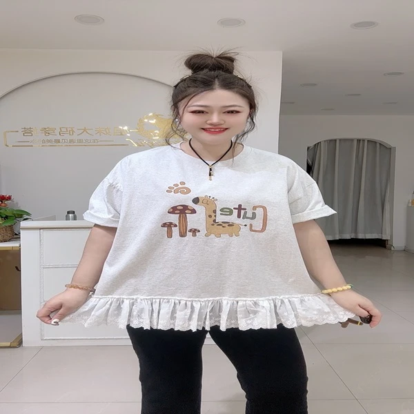 628时尚印花飞边体恤