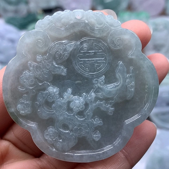 翡翠未镶嵌颈饰鸟语花香喜上眉梢如意福利