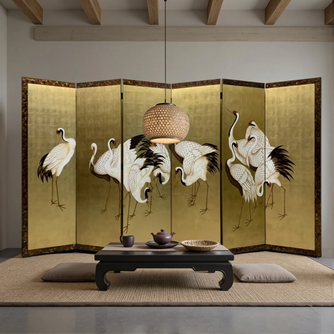 TT64仙鹤屏风高200*宽60cm*6片
