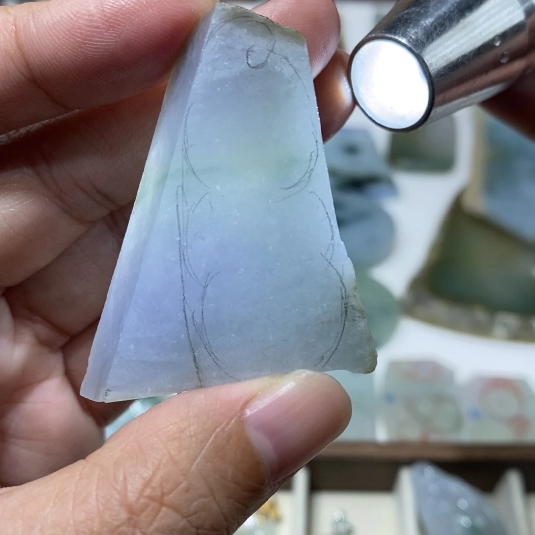 定制翡翠未镶嵌福豆