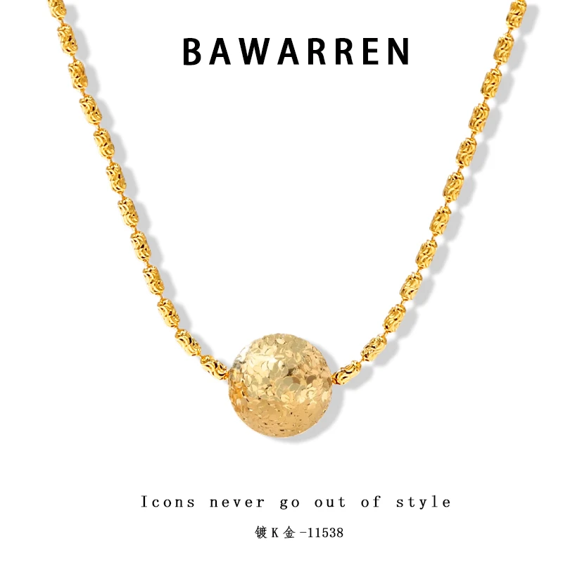 Bawarren 镀K金 意❤ 11538-【有球必应】精致项链欧美