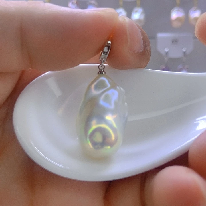 银S925镶嵌淡水珍珠颈饰50