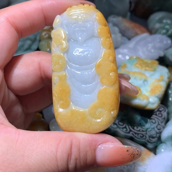 翡翠未镶嵌颈饰保真天然A货翡翠