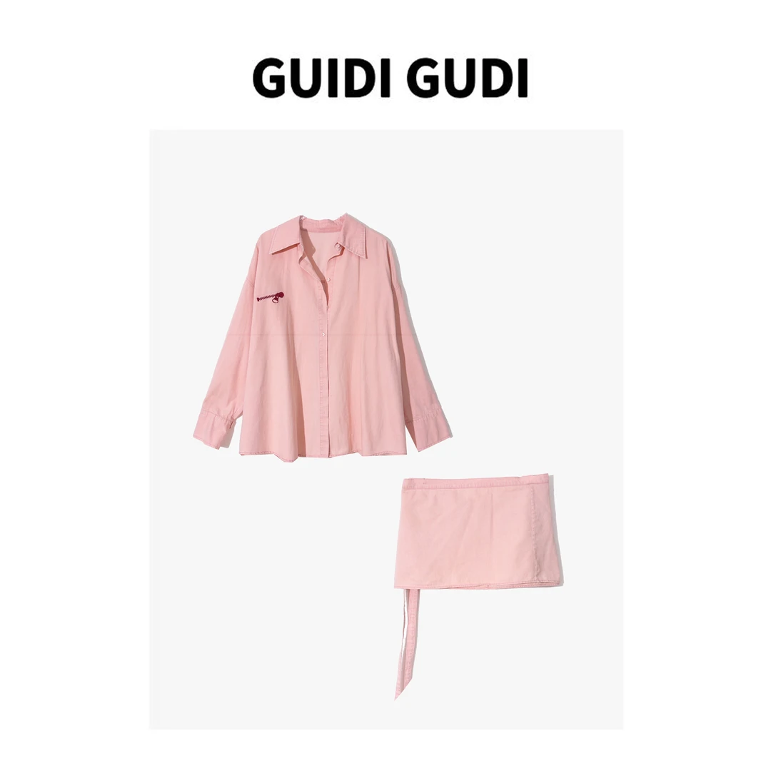 GUIDI GUDI【幻灯片】两件套衬衫+半裙套装 D9510275H