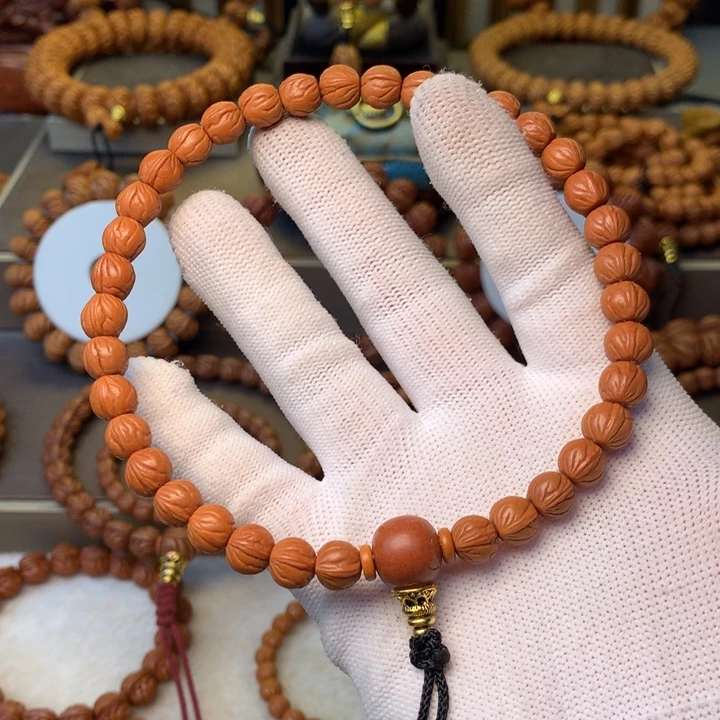 话***孤手串桃核秦岭龙纹